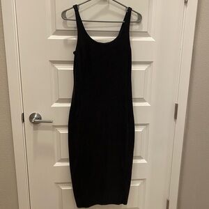 Cotton Athletic Black Sleeveless Dress